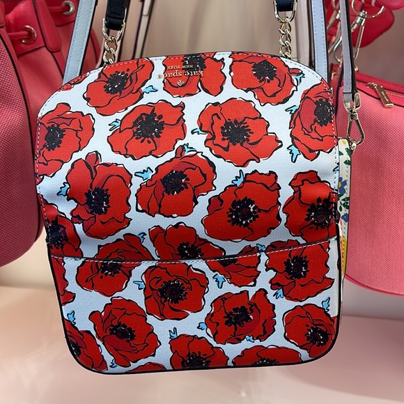 Kate Spade Kristi Poppy Printed Flap Crossbody 
Cream Multi NWT - Picture 10 of 16